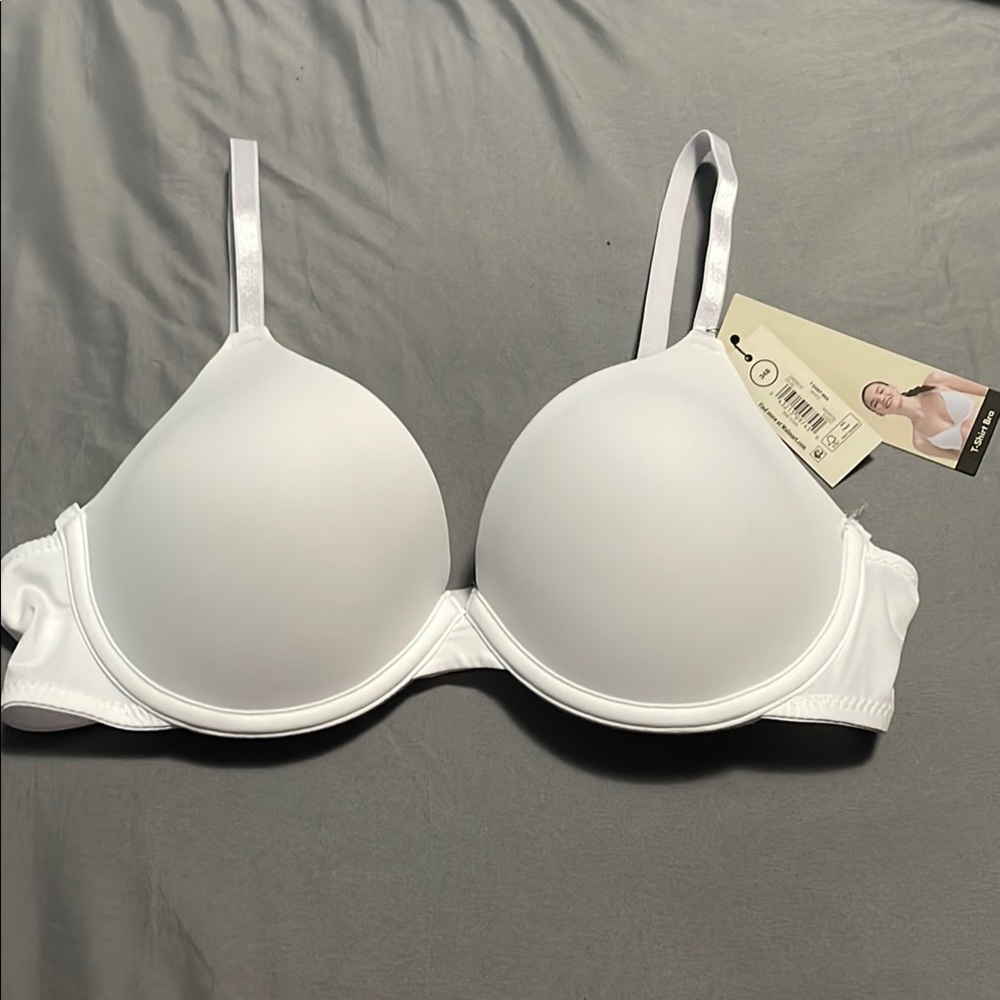 34B Women's White T-shirt Lightly Padded Bra